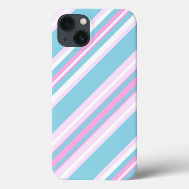 Chic rosa turkos randig Case-Mate iPad-fodral (Baksida)