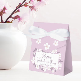 Chic Rosa Valentine Day Anpassningsbar Blommigt Pa Presentaskar