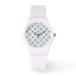 Chic Rosa Vatten Lilies and Dragonflies Wristwatch Armbandsur