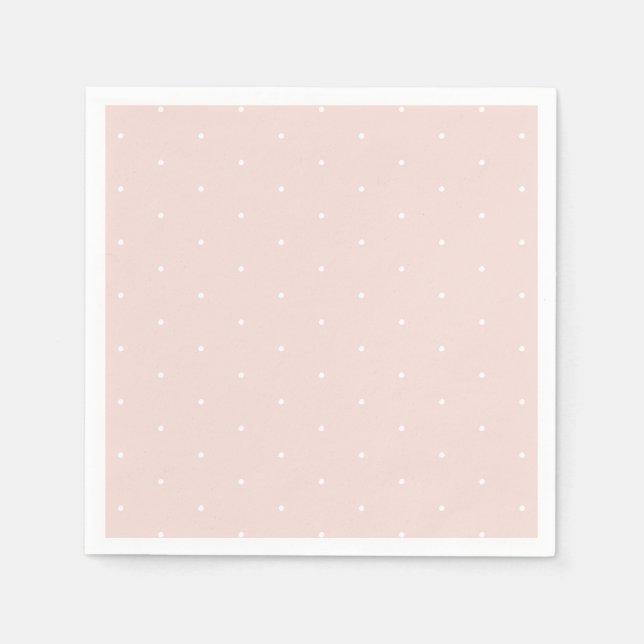 Chic  rosa vit liten polka dots mönster söt pappersservett (Framsidan)