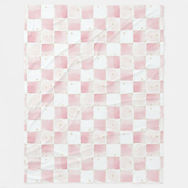 Chic Rosa Vita fyrkanter Fleecefilt