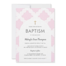 Chic Rosa Vita Guld Arch Baby Baptism vid Kor