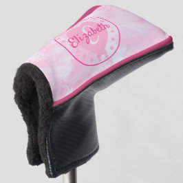 Chic Rosa Vita vattenfärgen Namn Monogram