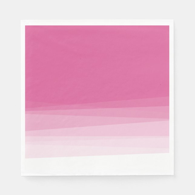 Chic Rosa Watercolor Ombre Pappersservett (Framsidan)