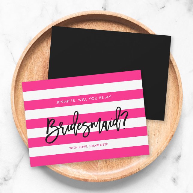 Chic Rosa White Rand kommer du att bli min bridesa Inbjudningar (Skapare uppladdad)