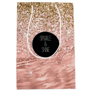 Chic Rosa Zebra tryck Glitz