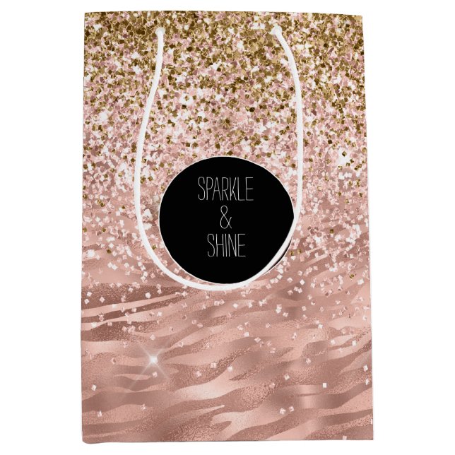 Chic Rosa Zebra tryck Glitz (Framsidan)