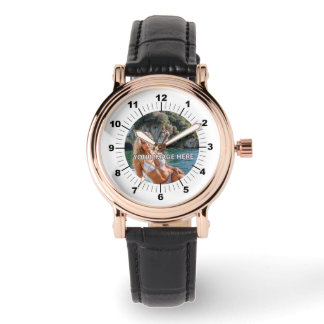 CHIC! 🖤 Rose Gold Black Watch Armbandsur