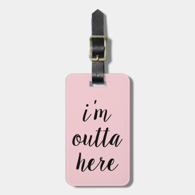 Chic rosor mig märkre för förmiddagOutta här Bagagebricka (Vertikal Framsida)