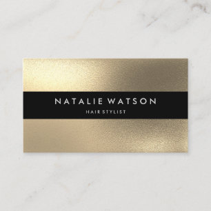 Chic Rough FAUX Guld Black Pub Modern Elegant Visitkort