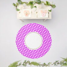 Chic Rund Ljusvit Rosa, glödgad Ovaler