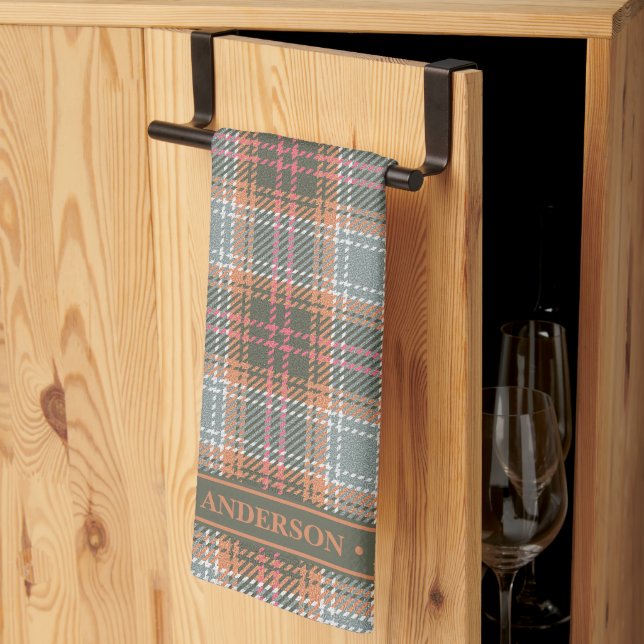 Chic Rust Färg Influktuerad Play Kökshandduk (Thirds Fold)