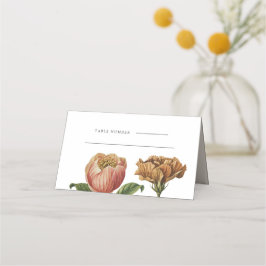 Chic Rustic Blommigt Bröllop Bord Placeringskort