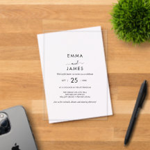 Chic Rustic Boho Acrylic Wedding bjudande