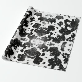 Chic Rustic Cow Print Black and White Presentpapper