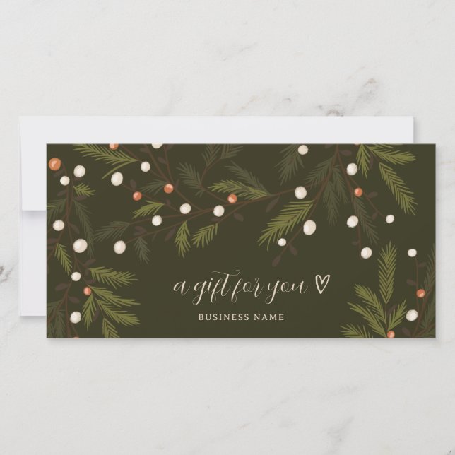 Chic Rustic Greenery Winter-Helgdag - logotyp (Framsida)