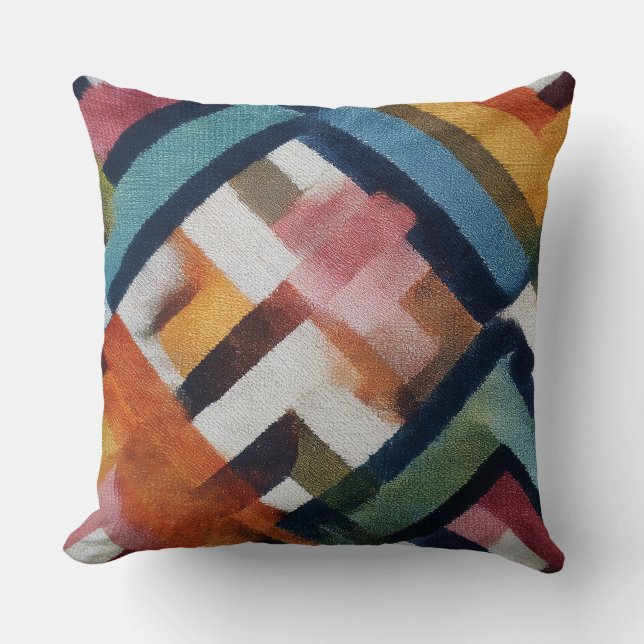  Chic rustic modern abstract throw pillows Kudde (Framsida)