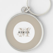 Chic Rustic Modern Beige Monogram