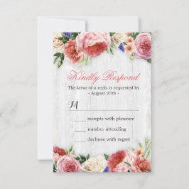 Chic Rustic Ro Blommigt Wood OSA Reply