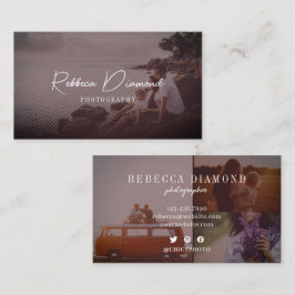 Chic Rustic Ro Guld Overlay 4 fotoskript Visitkort