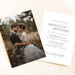 Chic Rustic Script Photo Bröllop Inbjudningar<br><div class="desc">Den här Chicen är inbjudan till Rustic Script Photo Wedding,  som innehåller en skogsbakgrund med en god,  romantisk atmosfär som framhävs av den muterade paletten och eleganten färg.</div>