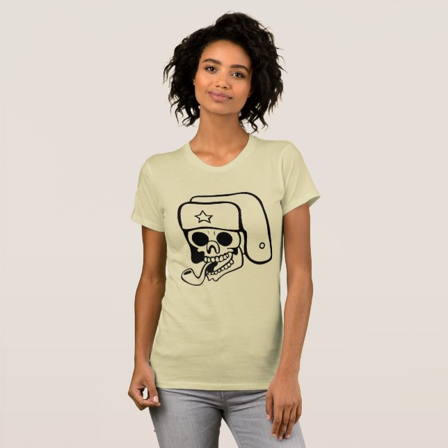 Chic rysk dödskalle t-shirt för kvinnor - Konstnär (Hel framsida)