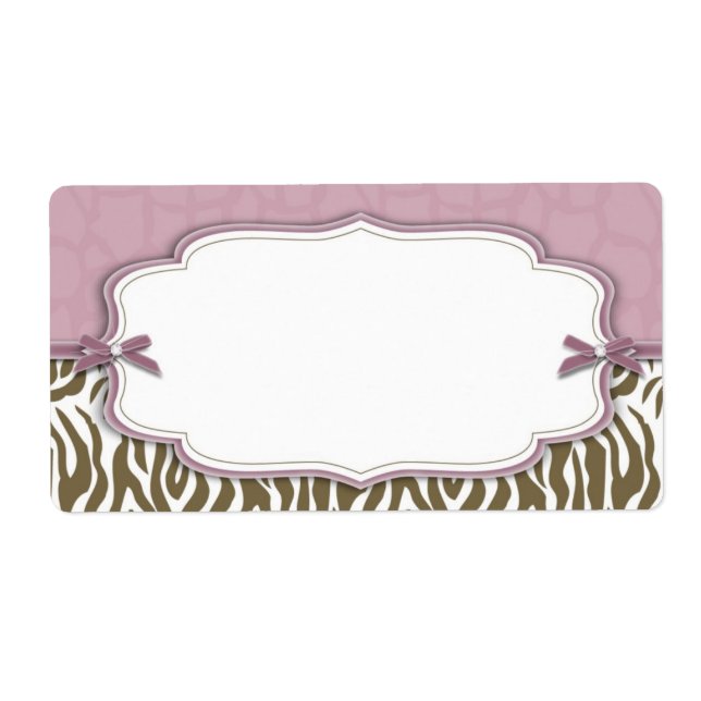 Chic Safari Namn bricka Fraktsedel (Framsidan)