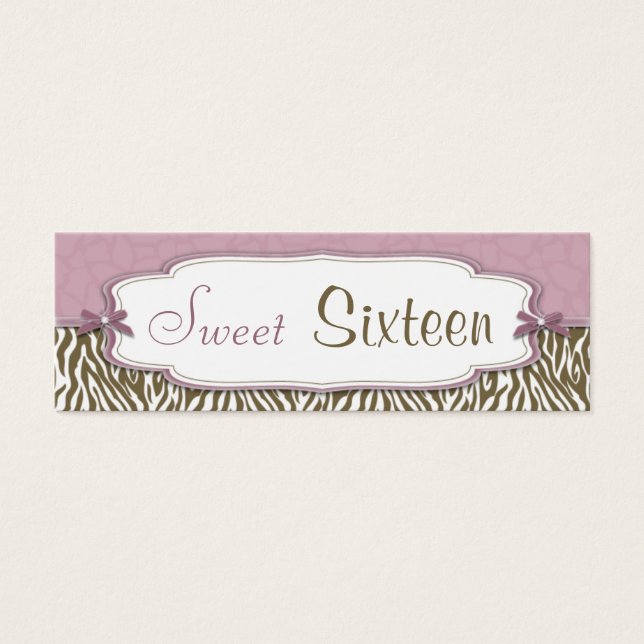 Chic Safari Smala Gift Märkre Litet Visitkort (Framsidan)