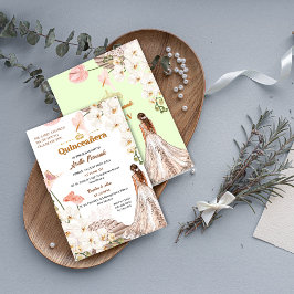 Chic Sage & Blommigt Quinceañera-inbjudan Inbjudningar