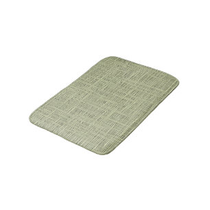 Chic Sage Herb Grönt Faux Jute Fabric Mönster Badrumsmatta