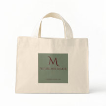 Chic Sagegrön Coquette Monogram Future Mrs