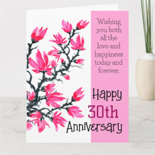 Chic Sakura Rosa Blommar Blommigt - årsdag Kort