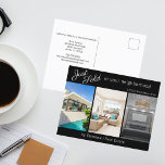 Chic sålde precis äkta Gods 3 Photo Marknadsföring Vykort<br><div class="desc">Visa dina sålda listor på den här chicen med svart marknadsföring-vykort med grått-typografi. Skicka de här klassvykorten till potentiella kunder i ditt bonusområde. Anpassa till ditt företag i gods namn och kontakta kontaktuppgifter på baksidan. Dra in nya kunder genom att visa hemfotografier av de hus som du har sålt som...</div>