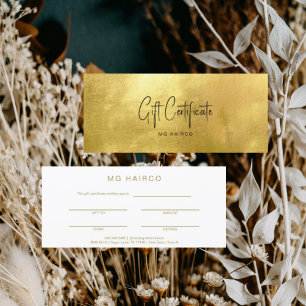 Chic Salon Guld & White Gift Certificate