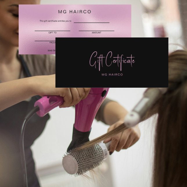 Chic Salon Metallic Rosa Gift-certifikat (Skapare uppladdad)