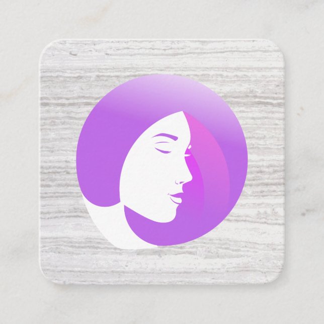 Chic Salon Stylist Fyrkantigt Visitkort (Framsida)