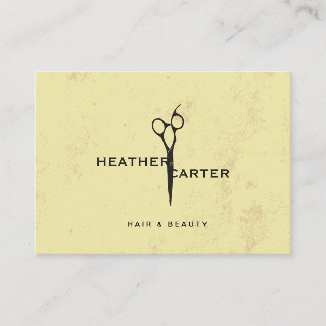 Chic Salon Stylist Tidsbeställning Kort (Framsida)