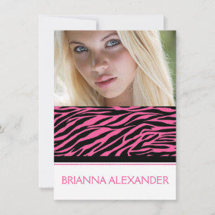 Chic samtida sweet sixteenfotoinbjudan inbjudningar