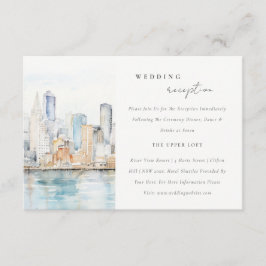Chic San Francisco Landscape Wedding Reception Tilläggskort