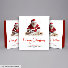 Chic Santa Claus Trendy Editable Christmas Bags