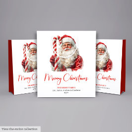 Chic Santa Claus Trendy Editable Christmas Bags