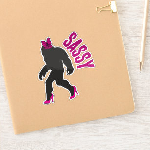 Chic Sassy Sasquatch (stor fot) Klistermärken