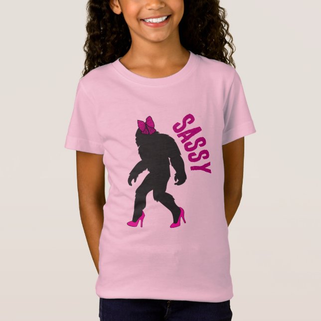 Chic Sassy Sasquatch (stor fot) T Shirt (Framsida)
