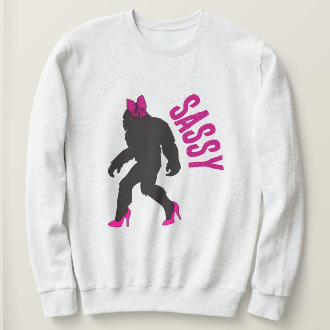 Chic Sassy Sasquatch (stor fot) T Shirt (Design framsida)