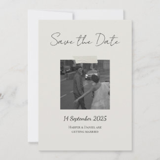 Chic Save The Date-kort med personlig touch Tack Kort
