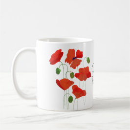 Chic Scarlen Fält Poppies Ringer Coffee Mugg