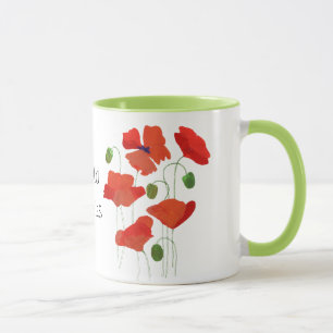 Chic scharlakansröd mugg för kaffe för