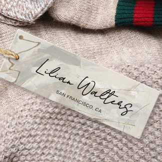 Chic Script Abstrakt Cream Beige Clothing Märkre