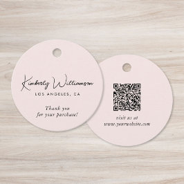 Chic Script Business QR-kod Tack Gaveetikett Gåvor Etiketter