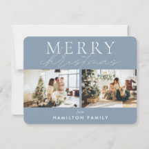 Chic Script Calligraphy God jul Two Photo